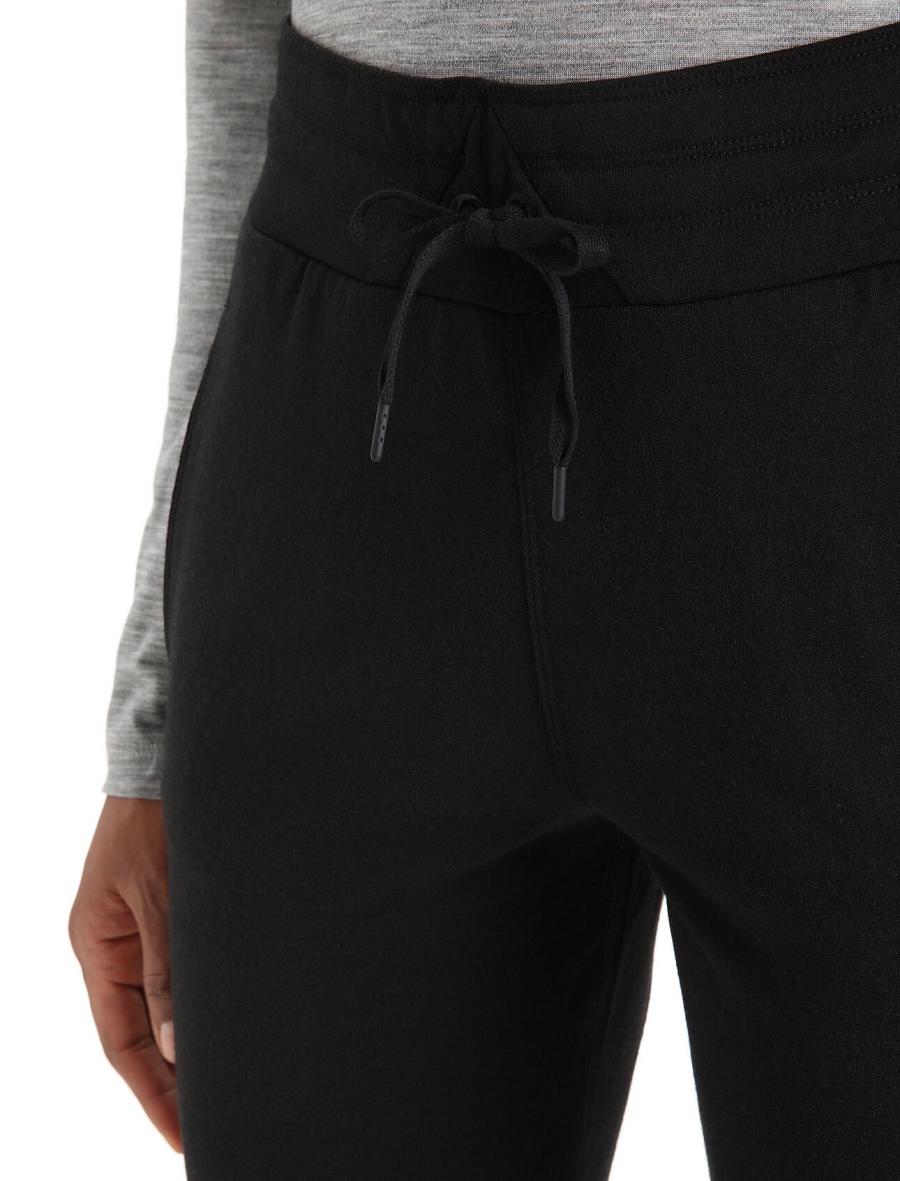 Women's Icebreaker Merino Crush Pants Black | CA 1427LISH